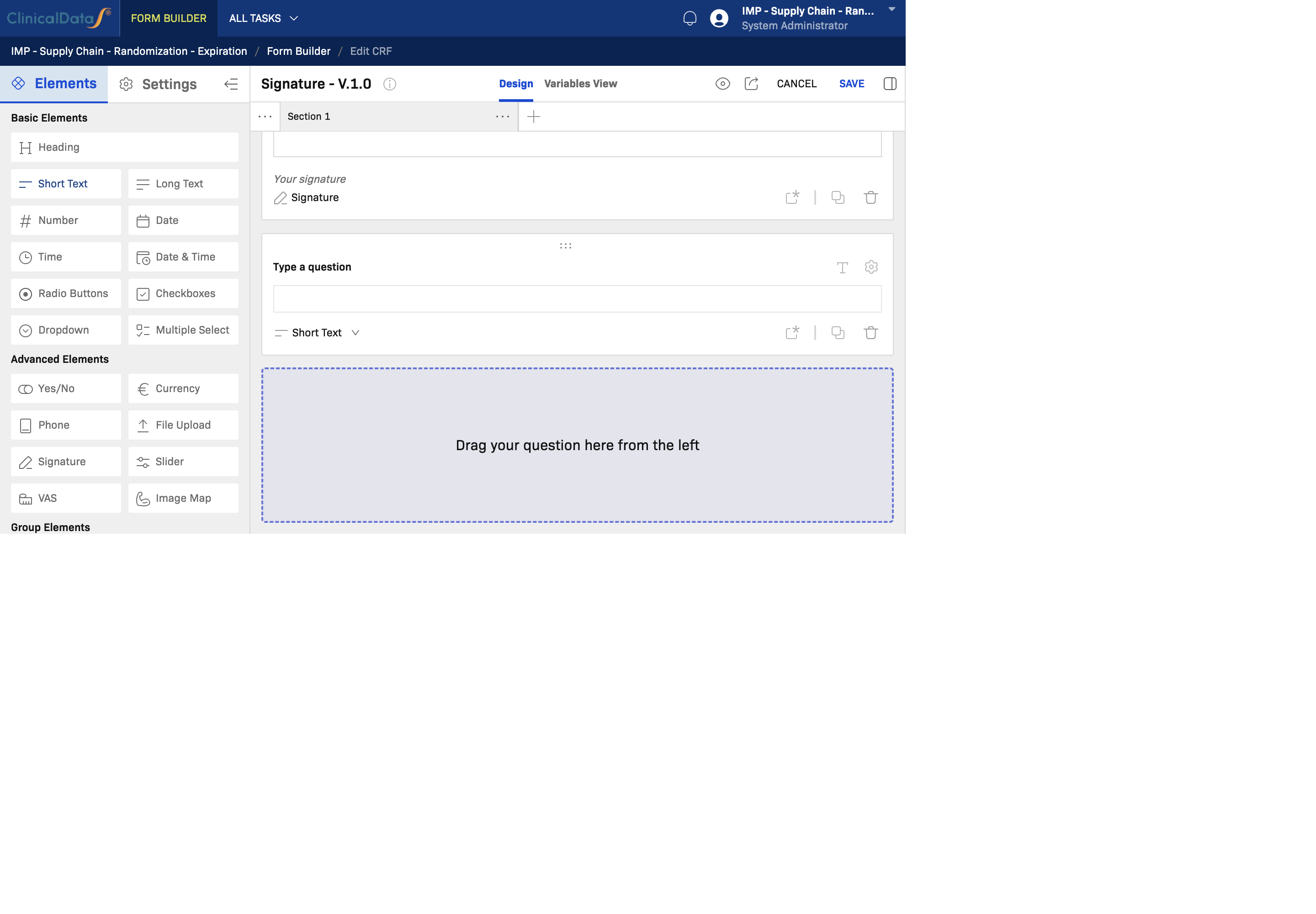 Editor save and cancel actions