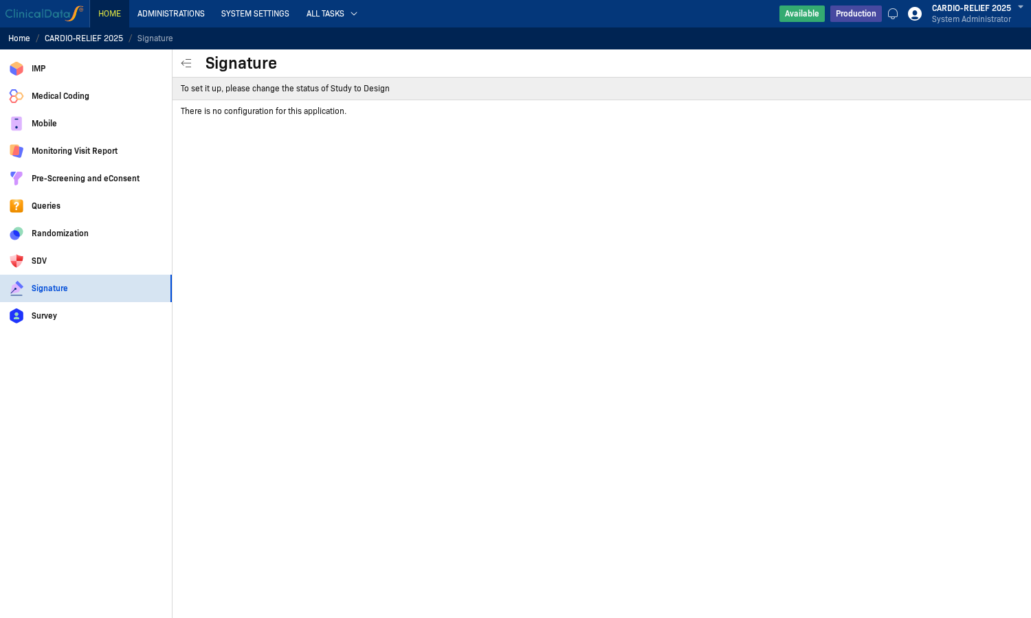 No configurable fields on Signature page