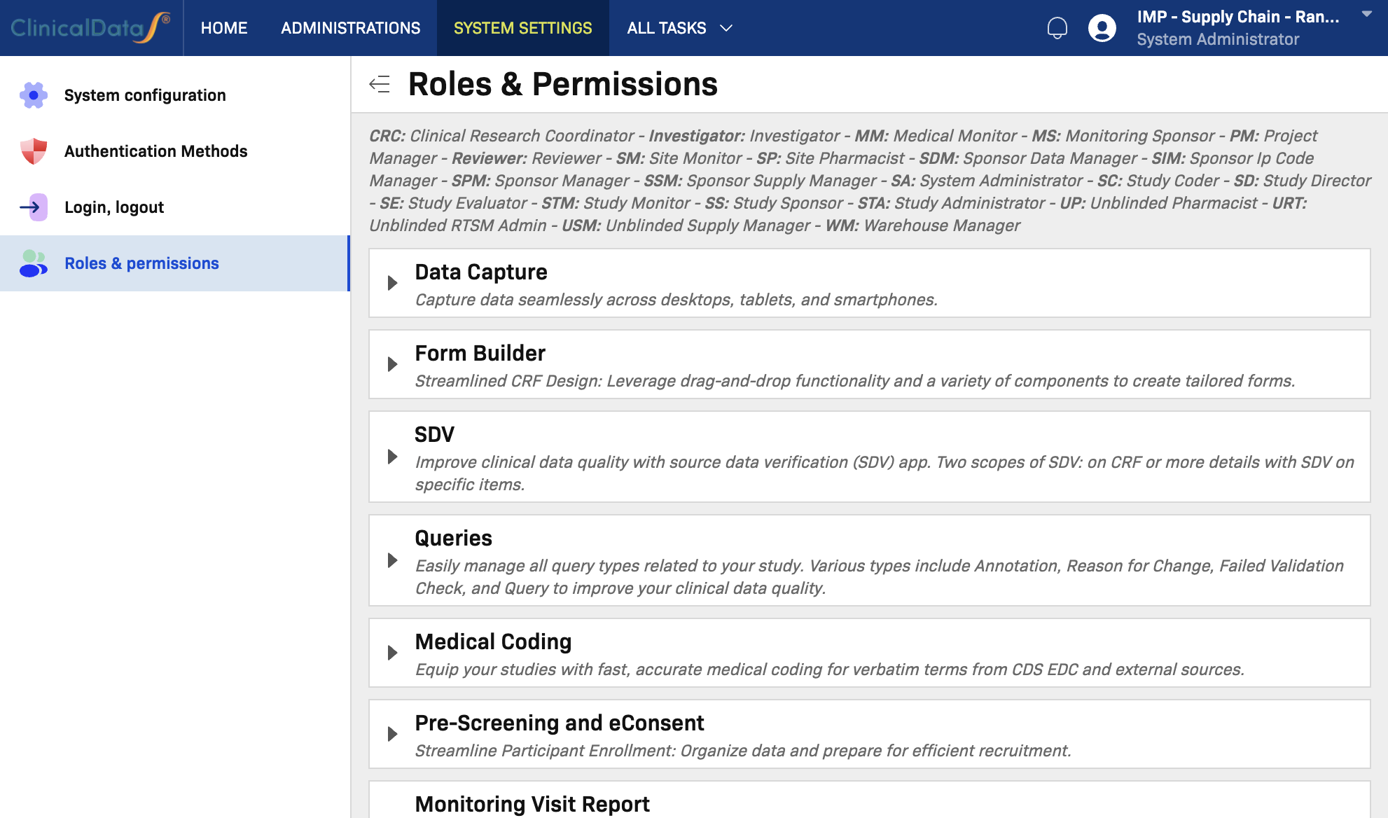 System-level Roles &amp; permissions